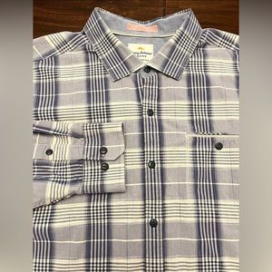 Tommy Bahama Island Modern Fit Plaid Long Sleeve Button Up Shirt Men’s size XXL